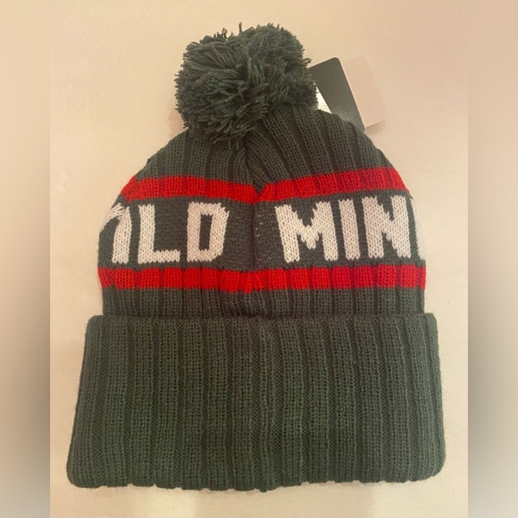 NHL Minnesota Wild Hockey Green Pom Pom Winter Hat Beanie One Size NWT - Picture 2 of 5